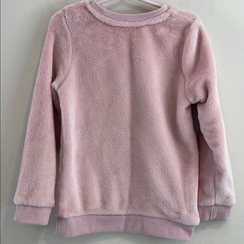 H&M Girls Pink Sequin Butterfly Kids Sweatshirt Size 4-6 - Picture 5 of 7
